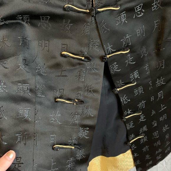 Womens fitted tradition Chinese Kimono Sz L - Picture 7 of 8